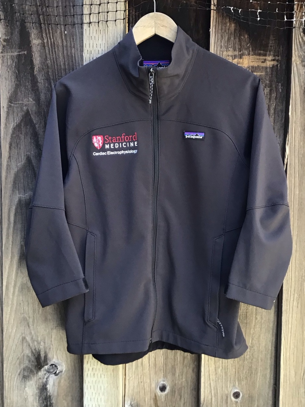 Patagonia Adze Jacket Stanford Medicine Womens Small Black Softshell Full Zip